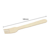 使い捨てフォーク テイクアウト用木製フォーク 140mm 100本入 00207960 1袋（直送品）