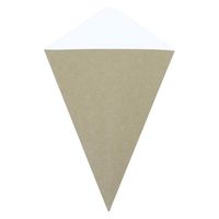 旭創業 テイクアウト容器 クラフトコーン 小 ディップコーナー付 00752573 1袋(50個)（直送品）