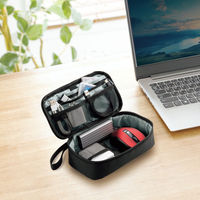 サンワサプライ トラベル小物ポーチ（W215×D115×H65mm・ブラック） INーAD12BK 1個