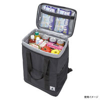 パール金属 保冷バッグ キャプテンスタッグ リュック型クーラーバッグ(ブラック) UE-0622 1ケース(6個)（直送品）