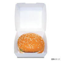 京王 バーガーボックス EC (白無地) 30921681060 1袋(100個)（直送品）