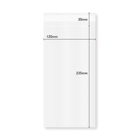 今村紙工 テープ有 OPP袋 60μOPP袋 テープ付き 長3サイズ 100枚 OPP60-120 1ケース(100個)（直送品）