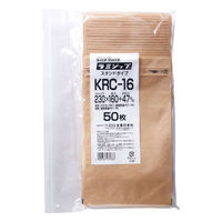 生産日本社 チャック付き袋 ラミジップ クラフト窓付き KRC-16 43538 1ケース(800個(50個×16))（直送品）