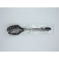 ホウケン産業 使い捨てスプーン スプーン160 ブラック 個包装 189 1袋(100個)（直送品）