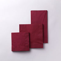 溝端紙工印刷 8ツ折ナフキン LUC-28 カラー2プライナプキン8折 ワインレッド 16 1ケース(2000個(50個×40))（直送品）