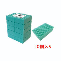 キクロン カラー スポンジ 10P Y-03 グリーン 600253 1ケース(12個)（直送品）