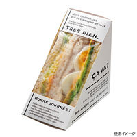 パケドゥソレイユ サンドイッチ容器 三角サンド窓付BOX メルシー 17016 1ケース(100個)（直送品）