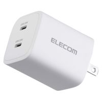 USB充電器 タイプC PD 45W USB-C×2 コンパクト Type-C 白 EC-AC10945WH エレコム 1個（直送品）