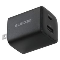 USB充電器 タイプC PD 45W USB-C×1 USB-A×1 コンパクト 黒 EC-AC11045BK エレコム 1個