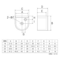 フジテックジャパン Ｕ型ソケット Φ３８mmブラック Ｄ型ソケット黒 1箱(10個入)（直送品）