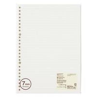 無印良品 植林木ペーパー裏うつりしにくいルーズリーフ Ｂ５(７ｍｍ横罫 ２６穴)１００枚 1セット（1袋（100枚入）×2）