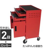 ワールドツール アストロプロダクツ AP ミニキャビネット2段ドア付き マットレッドRC194 2003000011944 1台（直送品）