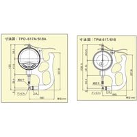 テクロック TECLOCK ZS488 ダイヤル・デジタルパイプゲージ替アンビル7 1個 686-5703（直送品）