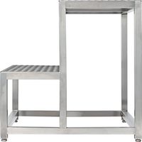 クラフトワーク ステンレス作業用踏台 溶接一体型2段 SUSF2-606060 1台 685-3916（直送品）