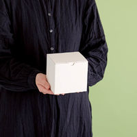 ヘッズ 無地オフホワイトギフトボックス-5 外寸：W123×D105×H115mm MOW-GB5 1袋（10枚入）