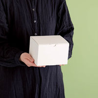 ヘッズ 無地オフホワイトギフトボックス-4 外寸：W163×D140×H110mm MOW-GB4 1袋（10枚入）