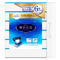 大王製紙 エリエ―ルぜい沢保湿ソフトパックティシュ―130組6個パック 4902011119961 1セット(6個×9)（直送品）