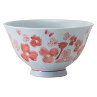 【アウトレット】【Goエシカル】訳あり ＜メーカー再検品済・B級品＞西海陶器 花かご 面取軽量飯碗 中・赤 B73758 1箱（5個入）