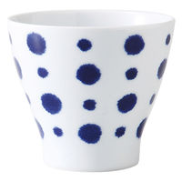 【アウトレット】【Goエシカル】訳あり ＜メーカー再検品済・B級品＞西海陶器 藍染水玉 カップ B32538 1箱（5個入）