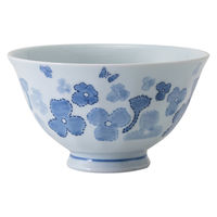 【アウトレット】【Goエシカル】訳あり ＜メーカー再検品済・B級品＞西海陶器 花かご 面取軽量飯碗 中・青 B73759 1箱（5個入）