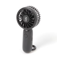 カラビナ付きハンディファン ブラック LAKOLE/ラコレ