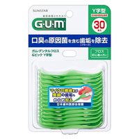 ガム デンタルフロス&ピック Y字型 1セット（30本入×3個） サンスター GUM 歯周プラーク除去 歯間ケア