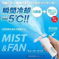 大作商事 ミスト機能付きハンディーファン クイッククール ネイビー QCHP1BG 1個