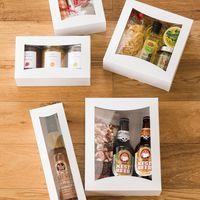 ヘッズ シンプルクオリティ窓付ギフトボックス/ホワイト-4 SIW-WGB4 1パック(10枚)