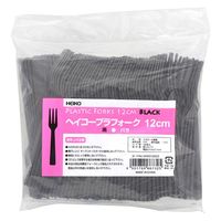 シモジマ カトラリー ヘイコープラフォーク 12cm 黒 バラ 100本入/袋 4901755667325 1袋
