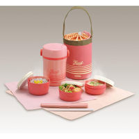 サーモス ステンレスランチジャー コーラルピンク JBC-801-CP 1個（わけあり品）