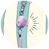 デビカ ミニかる非常用ブザー 703580 パープル 1セット(3個)（直送品）