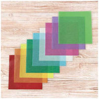 クラサワ 暮らしを飾るひかりとり紙 15cm 9色各20枚 P0202-AC 1セット(2冊)（直送品）