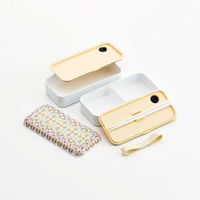 スケーター お弁当箱 メラミンフタランチボックス 2段 600ml 天平文様 薄紅 445411 1個（直送品）