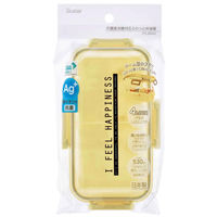 スケーター 弁当箱 1段 530ml 抗菌ふわっと弁当箱 シースルーカラー シースルーレモン 451198 1個（直送品）