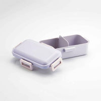 スケーター 弁当箱 1段 530ml 食洗機対応ふわっと弁当箱 セピアカラー ラベンダー 467616 1個（直送品）