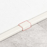 サンワサプライ  CA-KK22MW用ケーブルカバー（幅22mm、直線、ミルキーホワイト） CA-KK22MWJ（直送品）