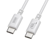 サンワサプライ  USB 2.0 Type-Cケーブル（PD60Ｗ・0.5m・ホワイト） KU-CCP6005W（直送品）