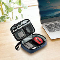 サンワサプライ  トラベル小物ポーチ（W195×D135×H55mm・ネイビー） IN-AD11NV（直送品）