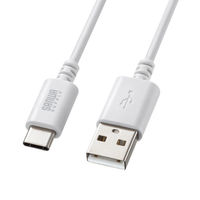 サンワサプライ  USB 2.0 Type-Cケーブル（C-A・0.5m・ホワイト） KU-CA05W（直送品）