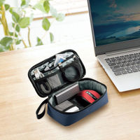 サンワサプライ  トラベル小物ポーチ（W215×D115×H65mm・ネイビー） IN-AD12NV（直送品）