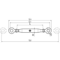 浅野金属工業 パイプターンバックルS型オーフ/8 AK2802 1セット(10個)（直送品）