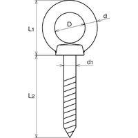 浅野金属工業 ロングアイスクリュー/5 AK3242 1個（直送品）