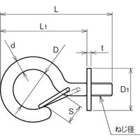 浅野金属工業 Rフック/5 AK16351 1個（直送品）