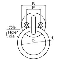 浅野金属工業 ラウンドアイリング/5 AK4065 1個（直送品）