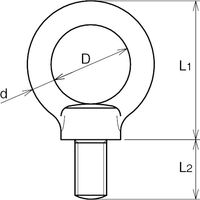 浅野金属工業 アイボルト(ミリねじ)/10 AK4562 1個（直送品）