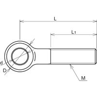浅野金属工業 ロットボルト/8×70 AK15084 1個（直送品）