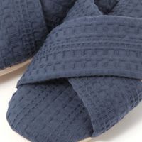 ワッフルクロスルームサンダル Ｍ(23～25cm) ブルー LAKOLE/ラコレ