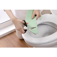 サンコー ずれない トイレ 便座カバー 洗い替え 節電 3色組 1セット ピンク グリーン イエロー おくだけ吸着 KZ-03