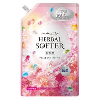 ハーバルソフター 抗菌剤配合 詰替用1600mL サニーフローラルの香り 柔軟剤 抗菌 防臭 1セット（1個×3） ミツエイ