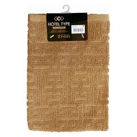 林 フェイスタオルホテルタイプ　バラエティカラー5　ブラウン  1セット（6枚：同色2枚/パック×3）